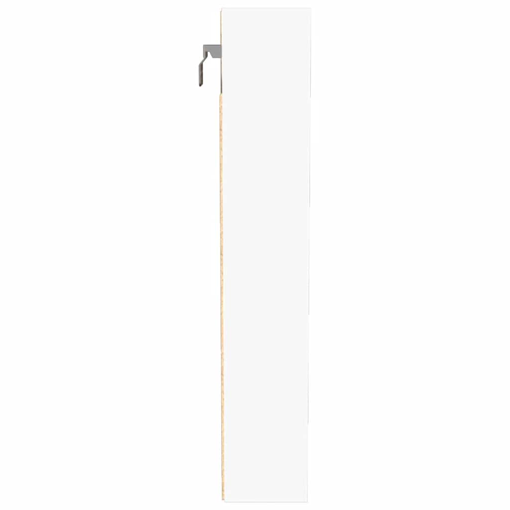 Armadietto con Vetrina Bianco 100x8,5x50 cm Legno Multistrato | homemem39