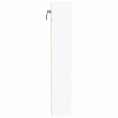 Armadietto con Vetrina Bianco 100x8,5x50 cm Legno Multistrato | homemem39