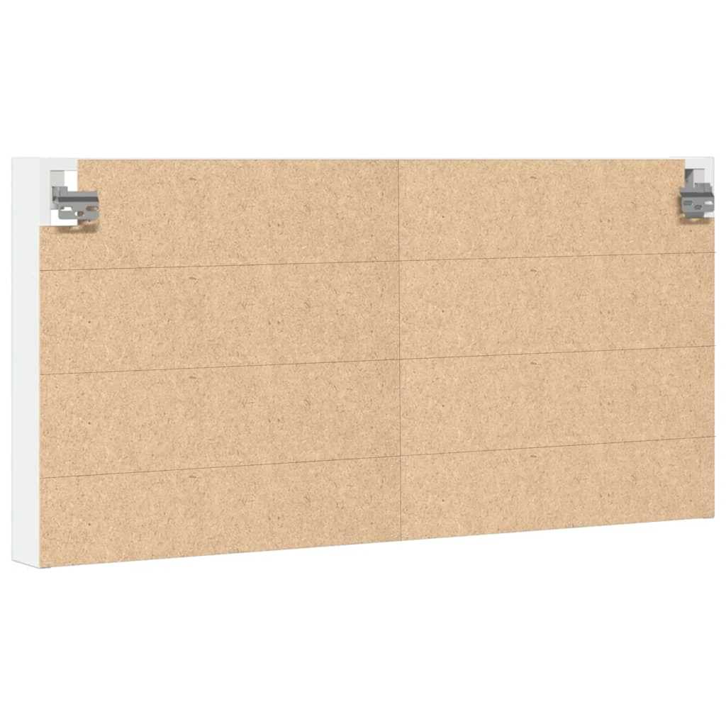 Armadietto con Vetrina Bianco 100x8,5x50 cm Legno Multistrato | homemem39