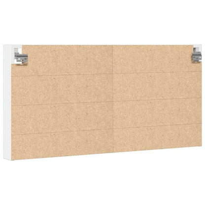 Armadietto con Vetrina Bianco 100x8,5x50 cm Legno Multistrato | homemem39