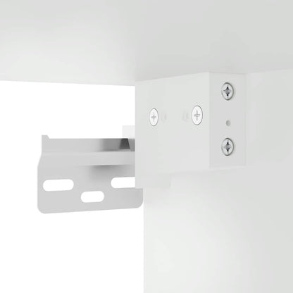 Armadietto con Vetrina Bianco 100x8,5x50 cm Legno Multistrato | homemem39