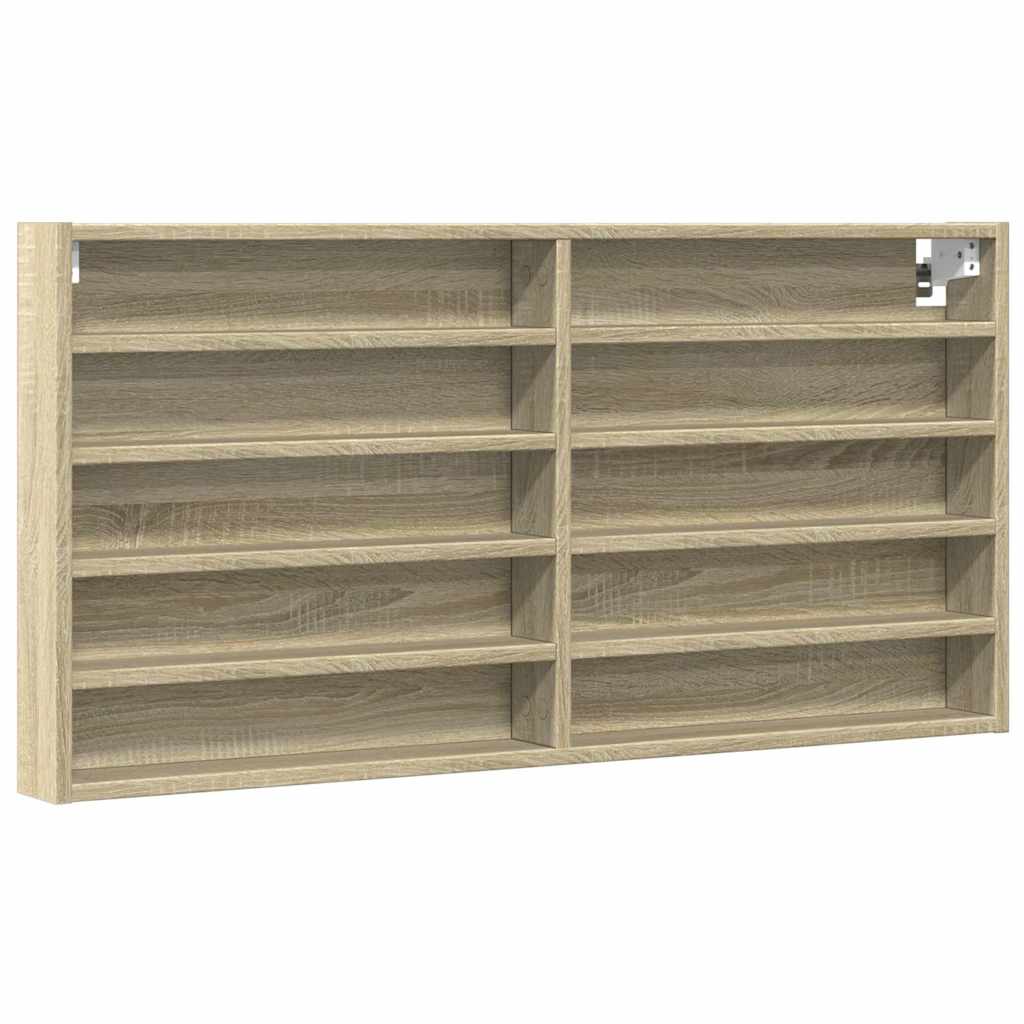 Armadietto Vetrina Rovere Sonoma 100x8,5x50cm Legno Multistrato | homemem39