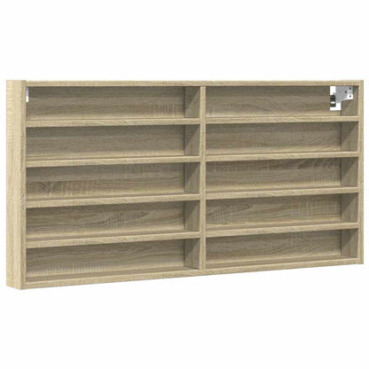 Armadietto Vetrina Rovere Sonoma 100x8,5x50cm Legno Multistrato | homemem39