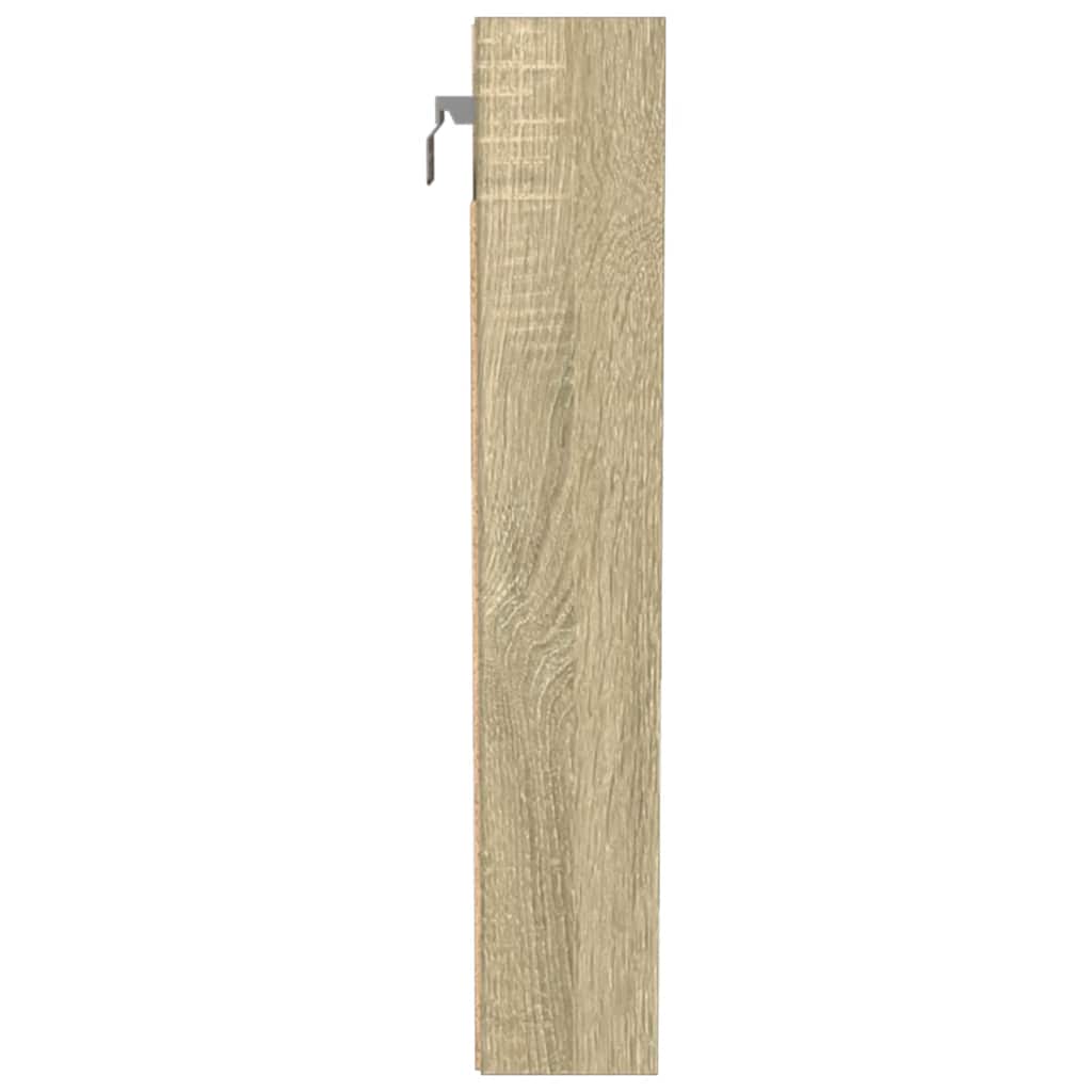 Armadietto Vetrina Rovere Sonoma 100x8,5x50cm Legno Multistrato | homemem39
