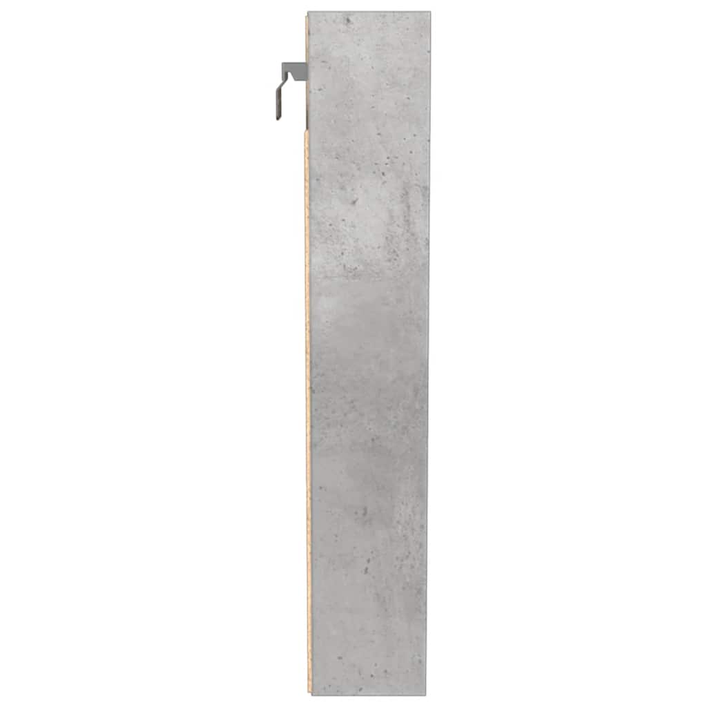 Armadietto Vetrina Grigio Cemento 100x8,5x50 cm Multistrato | homemem39