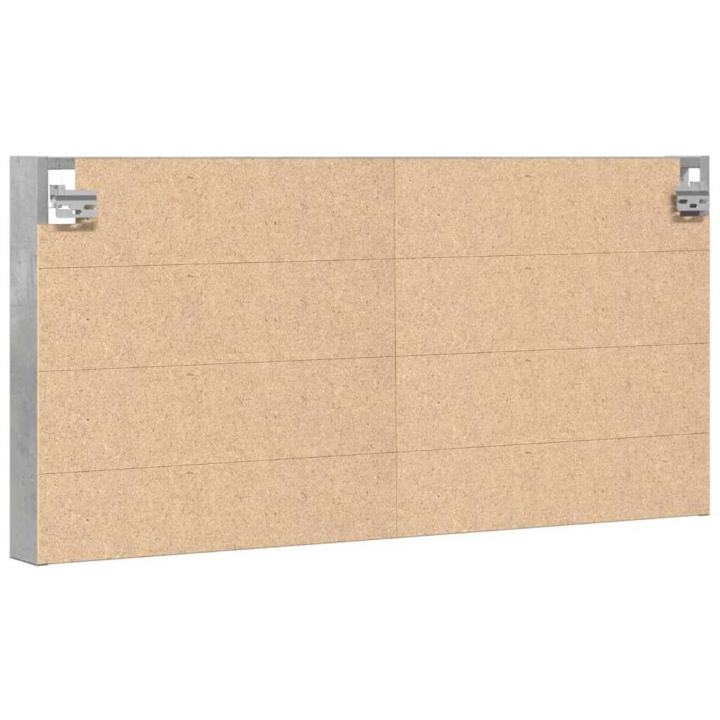 Armadietto Vetrina Grigio Cemento 100x8,5x50 cm Multistrato | homemem39