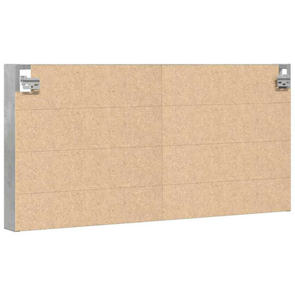 Armadietto Vetrina Grigio Cemento 100x8,5x50 cm Multistrato | homemem39