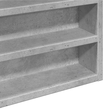 Armadietto Vetrina Grigio Cemento 100x8,5x50 cm Multistrato | homemem39