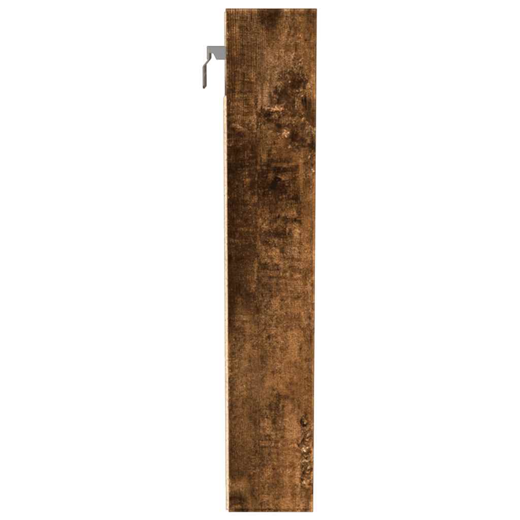 Armadietto Vetrina Rovere Fumo 100x8,5x50 cm Legno Multistrato | homemem39