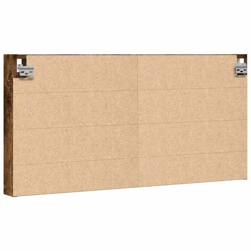 Armadietto Vetrina Rovere Fumo 100x8,5x50 cm Legno Multistrato | homemem39