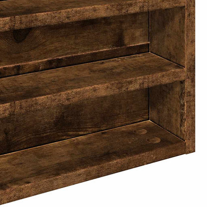 Armadietto Vetrina Rovere Fumo 100x8,5x50 cm Legno Multistrato | homemem39