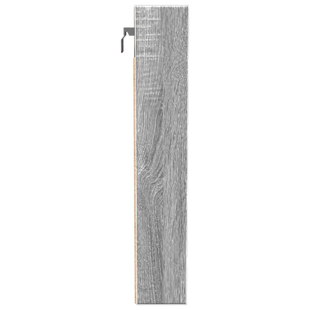 Armadietto Vetrina Grigio Sonoma 100x8,5x50cm Legno Multistrato | homemem39