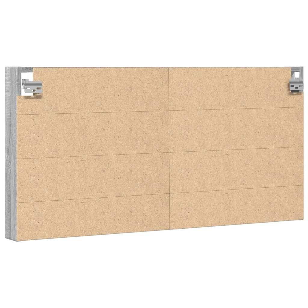 Armadietto Vetrina Grigio Sonoma 100x8,5x50cm Legno Multistrato | homemem39