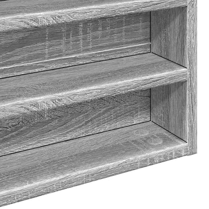 Armadietto Vetrina Grigio Sonoma 100x8,5x50cm Legno Multistrato | homemem39