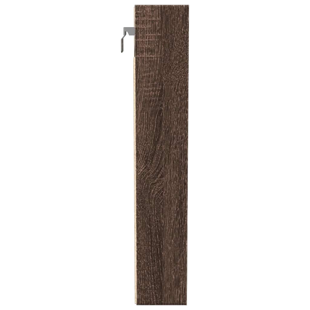 Armadietto Vetrina Rovere Marrone 100x8,5x50 Legno Multistrato | homemem39