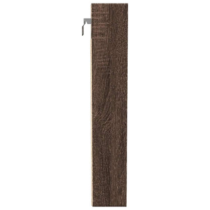Armadietto Vetrina Rovere Marrone 100x8,5x50 Legno Multistrato | homemem39