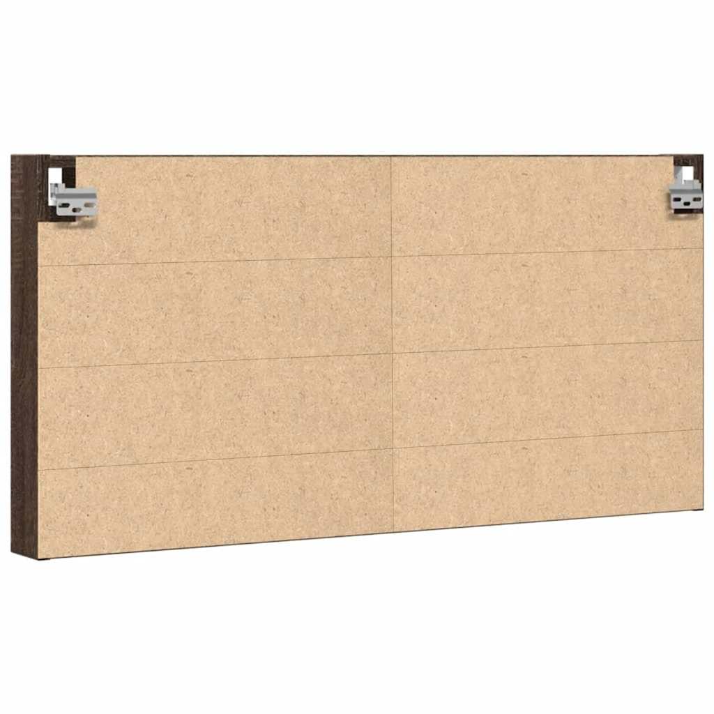 Armadietto Vetrina Rovere Marrone 100x8,5x50 Legno Multistrato | homemem39