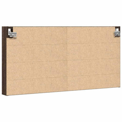 Armadietto Vetrina Rovere Marrone 100x8,5x50 Legno Multistrato | homemem39