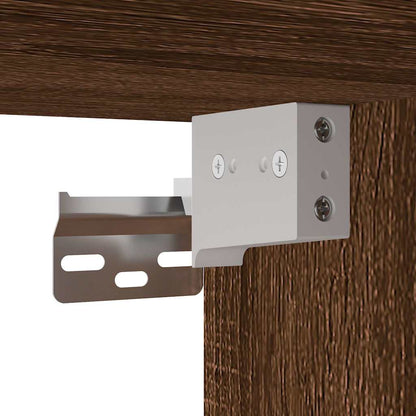 Armadietto Vetrina Rovere Marrone 100x8,5x50 Legno Multistrato | homemem39
