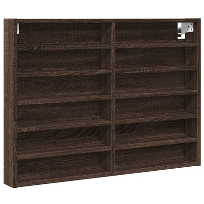 Armadietto Vetrina Rovere Marrone 80x8,5x58cm Legno Multistrato | homemem39