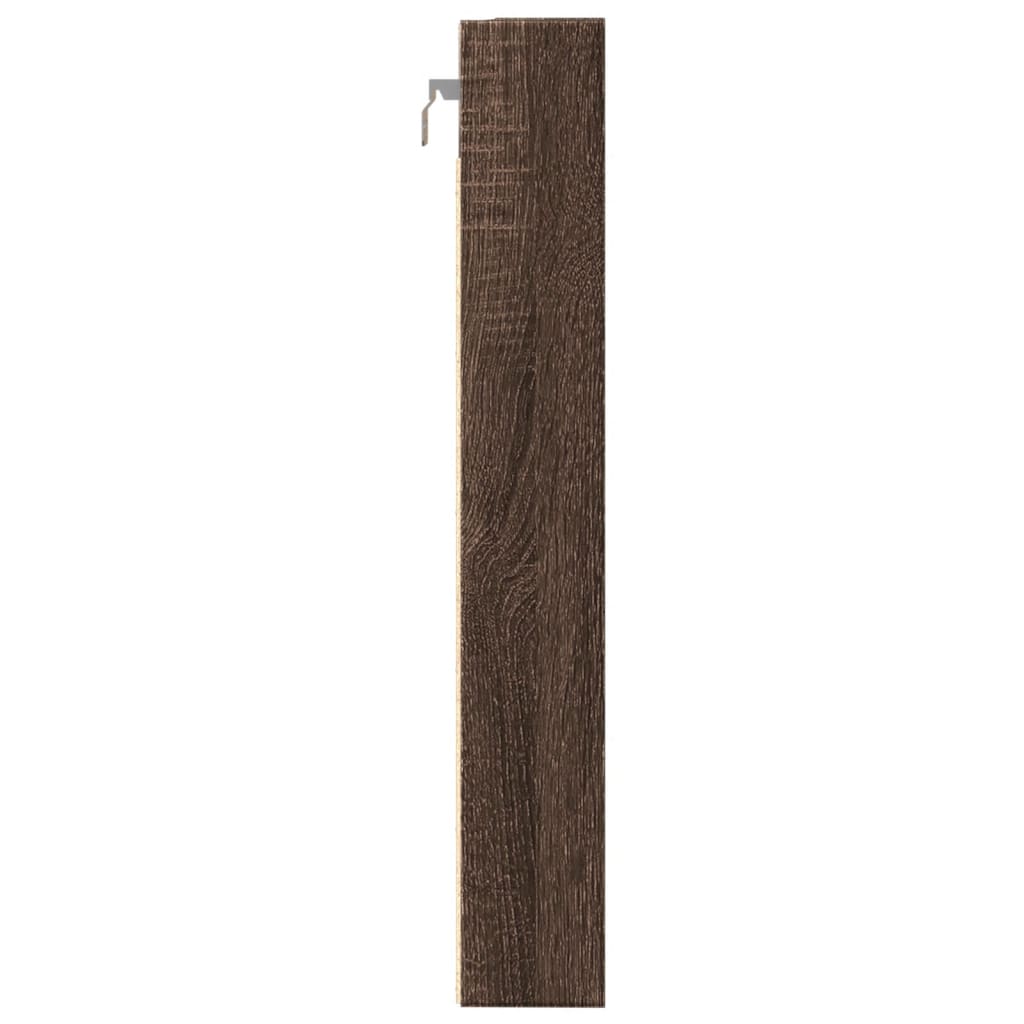 Armadietto Vetrina Rovere Marrone 80x8,5x58cm Legno Multistrato | homemem39