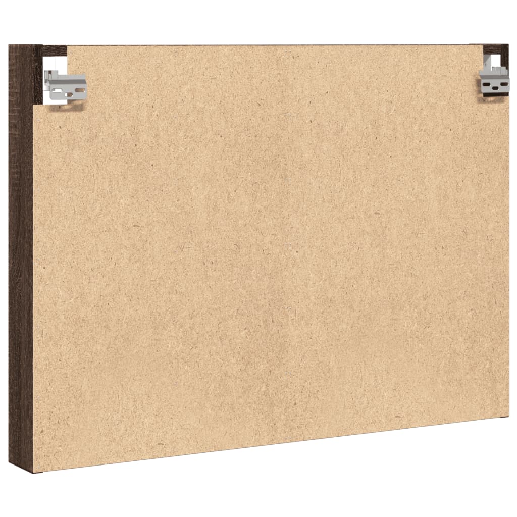 Armadietto Vetrina Rovere Marrone 80x8,5x58cm Legno Multistrato | homemem39
