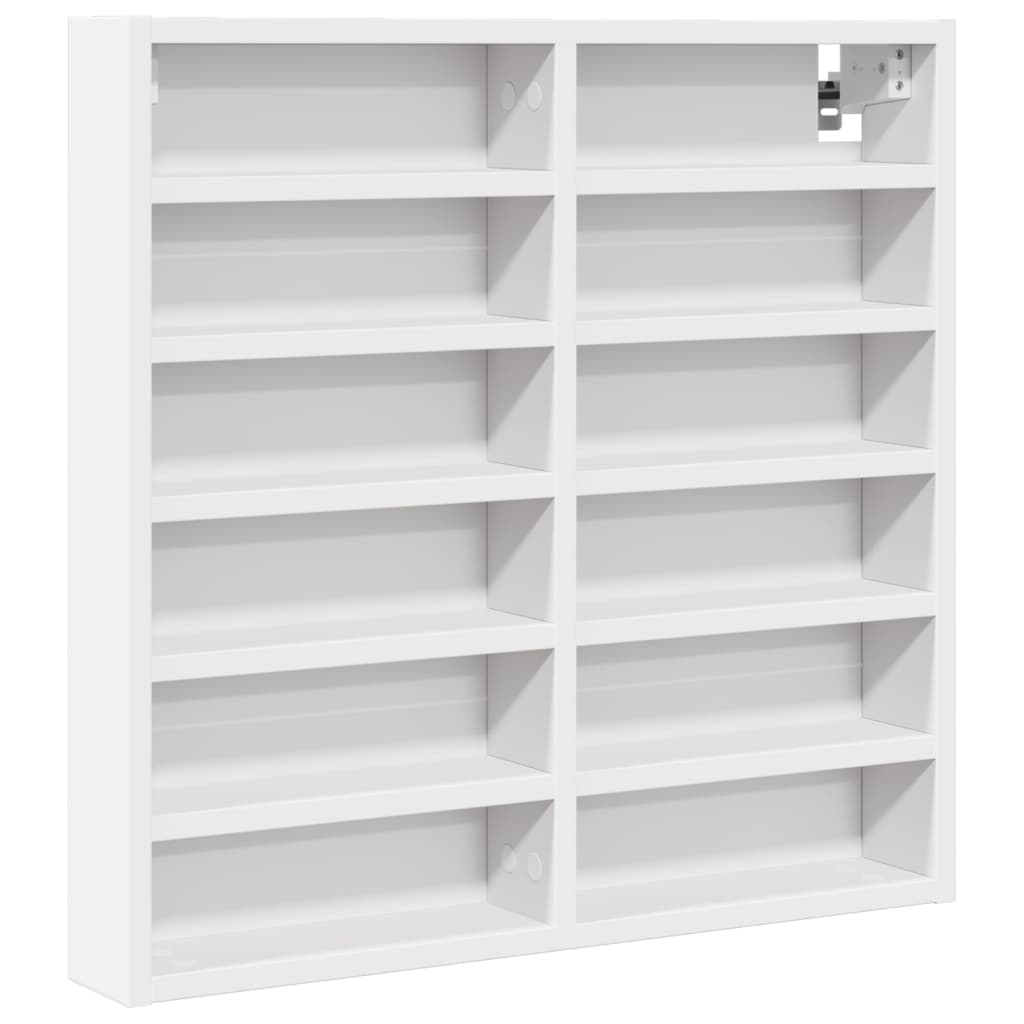 Armadietto con Vetrina Bianco 60x8,5x58 cm Legno Multistrato | homemem39
