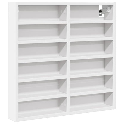 Armadietto con Vetrina Bianco 60x8,5x58 cm Legno Multistrato | homemem39