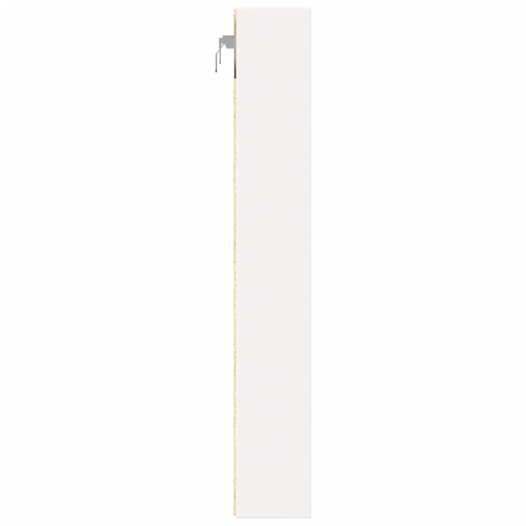 Armadietto con Vetrina Bianco 60x8,5x58 cm Legno Multistrato | homemem39