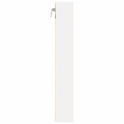 Armadietto con Vetrina Bianco 60x8,5x58 cm Legno Multistrato | homemem39