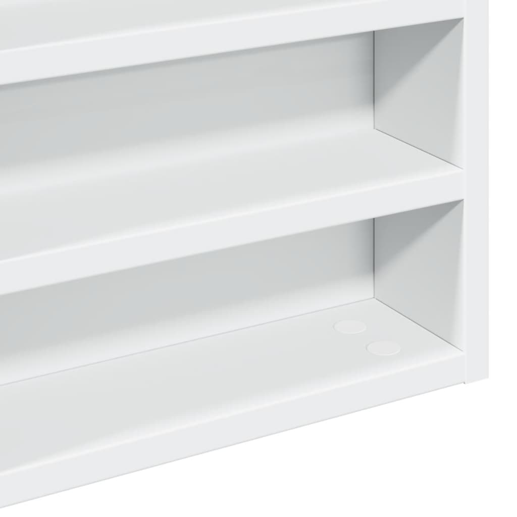 Armadietto con Vetrina Bianco 60x8,5x58 cm Legno Multistrato | homemem39