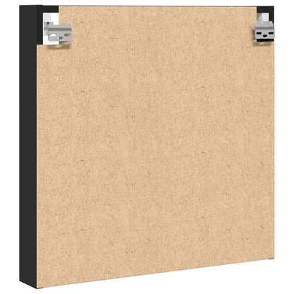 Armadietto con Vetrina Nero 60x8,5x58 cm in Legno Multistrato | homemem39