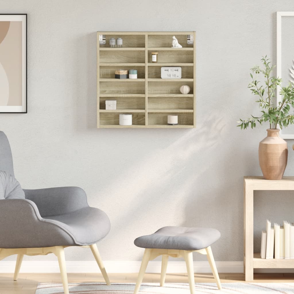 Armadietto Vetrina Rovere Sonoma 60x8,5x58 cm Legno Multistrato | homemem39