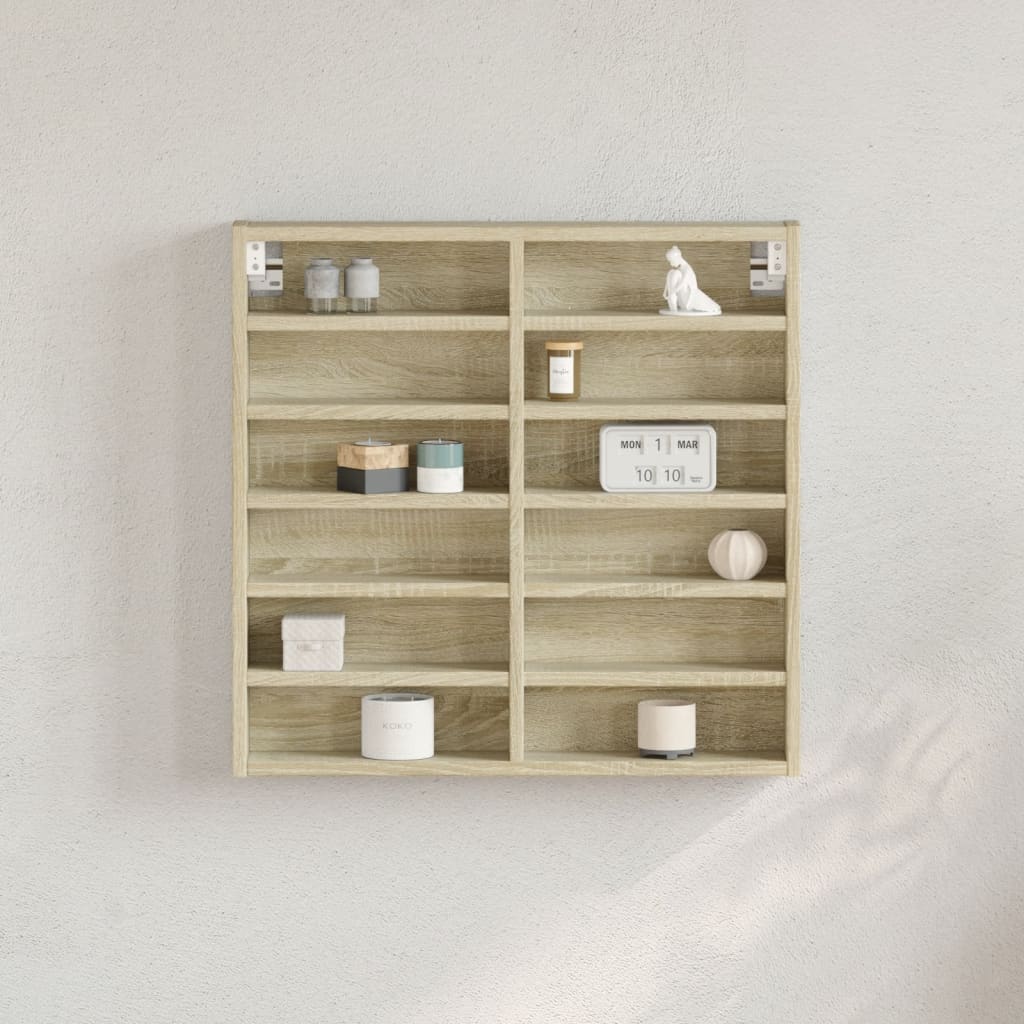 Armadietto Vetrina Rovere Sonoma 60x8,5x58 cm Legno Multistrato | homemem39