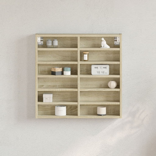Armadietto Vetrina Rovere Sonoma 60x8,5x58 cm Legno Multistrato | homemem39
