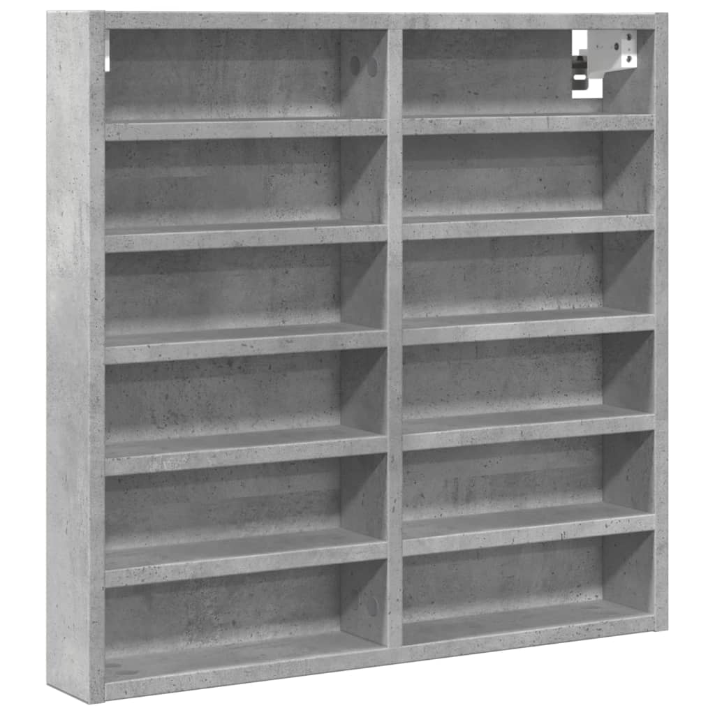 Armadietto Vetrina Grigio Cemento 60x8,5x58 cm Multistrato | homemem39