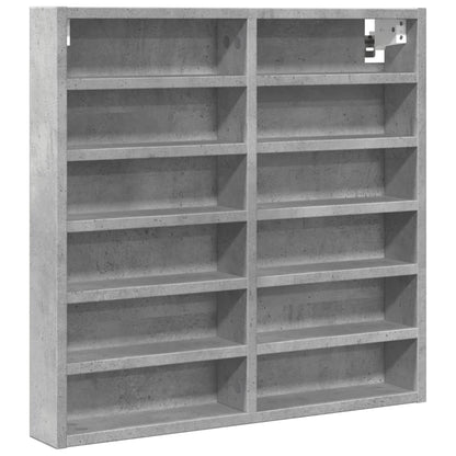 Armadietto Vetrina Grigio Cemento 60x8,5x58 cm Multistrato | homemem39