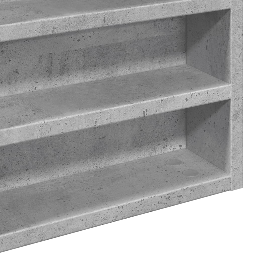 Armadietto Vetrina Grigio Cemento 60x8,5x58 cm Multistrato | homemem39