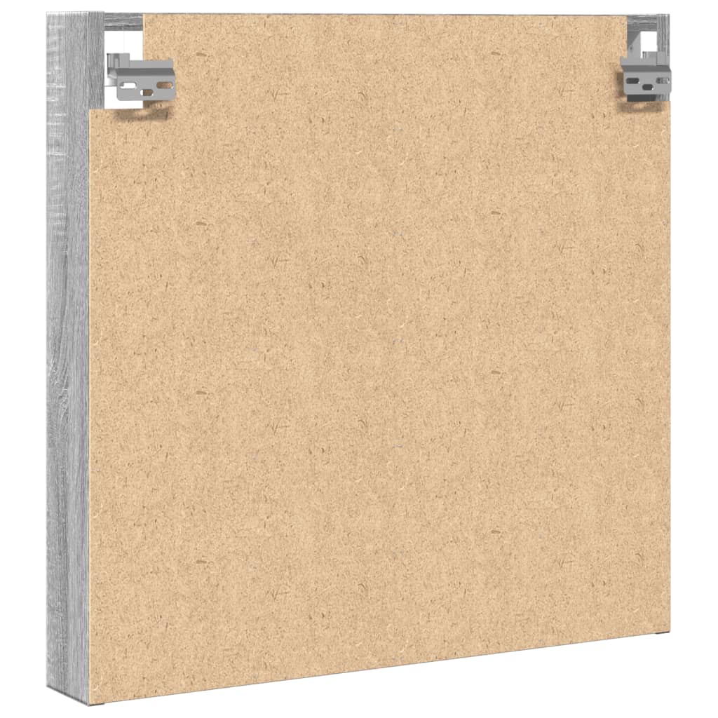 Armadietto Vetrina Grigio Sonoma 60x8,5x58 cm Legno Multistrato | homemem39
