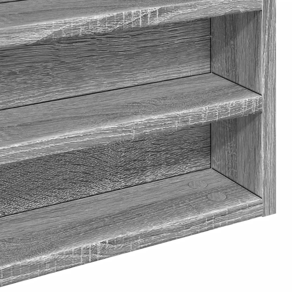 Armadietto Vetrina Grigio Sonoma 60x8,5x58 cm Legno Multistrato | homemem39