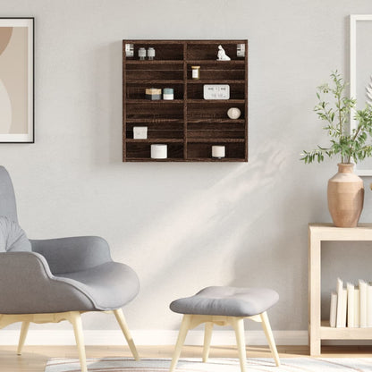 Armadietto Vetrina Rovere Marrone 60x8,5x58cm Legno Multistrato | homemem39