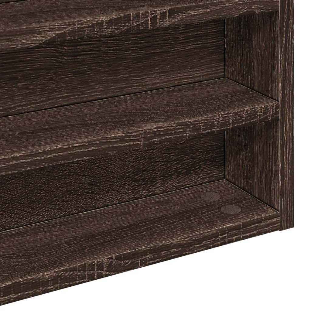 Armadietto Vetrina Rovere Marrone 60x8,5x58cm Legno Multistrato | homemem39