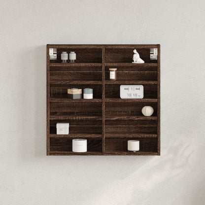 Armadietto Vetrina Rovere Marrone 60x8,5x58cm Legno Multistrato | homemem39