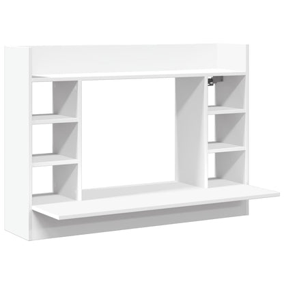Scrivania a Parete Bianca 105x48x75 cm in Legno Multistrato - homemem39
