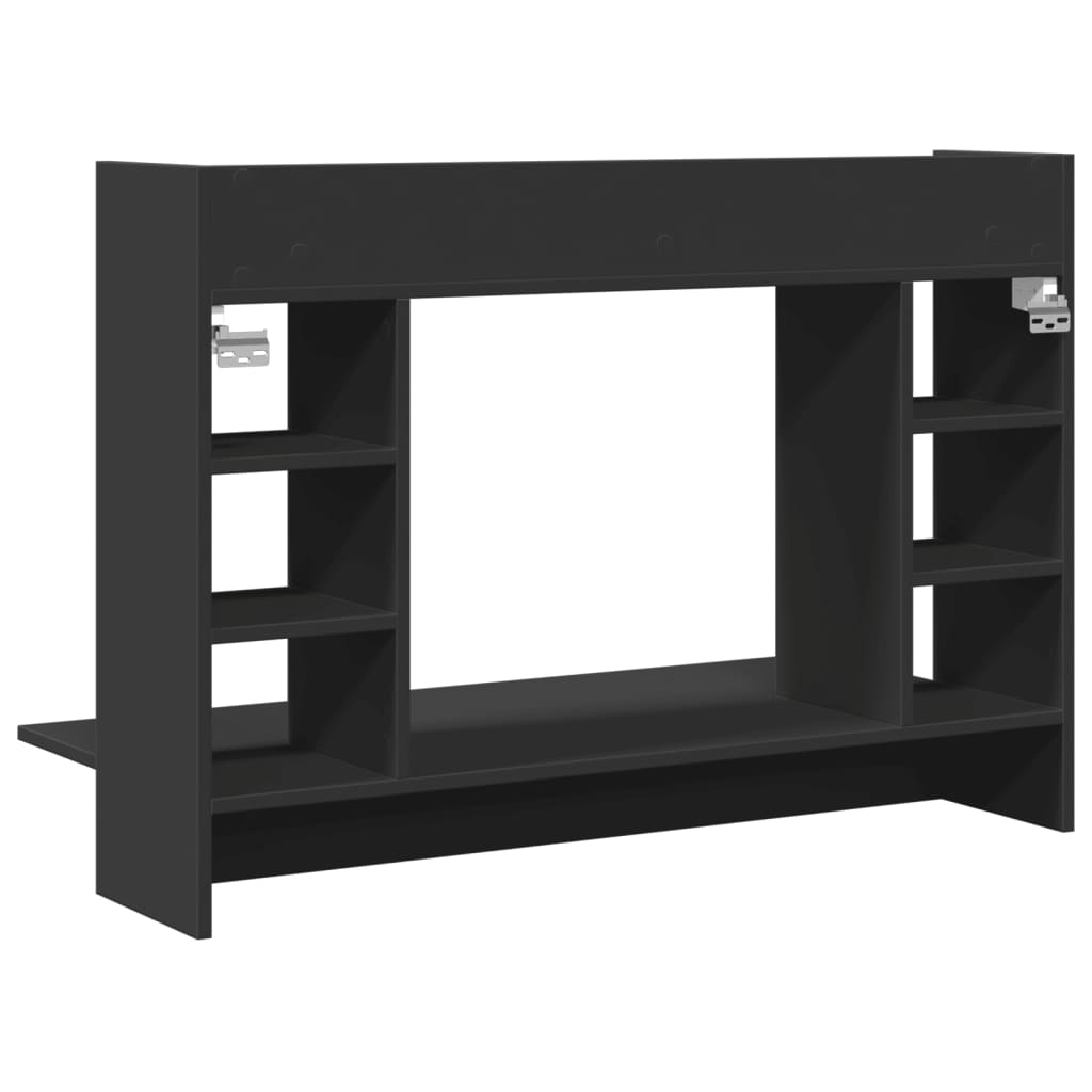 Scrivania a Parete Nera 105x48x75 cm in Legno Multistrato - homemem39