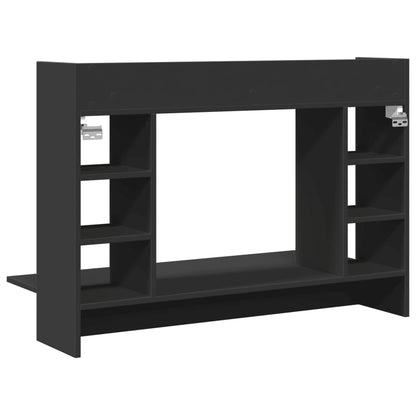 Scrivania a Parete Nera 105x48x75 cm in Legno Multistrato - homemem39