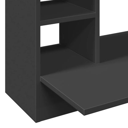 Scrivania a Parete Nera 105x48x75 cm in Legno Multistrato - homemem39