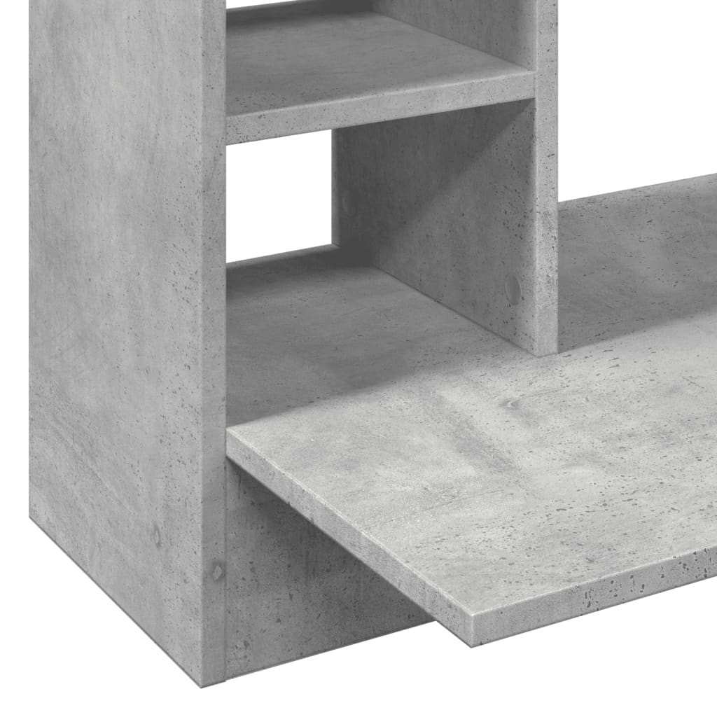Scrivania a Parete Grigio Cemento 105x48x75cm Legno Multistrato - homemem39