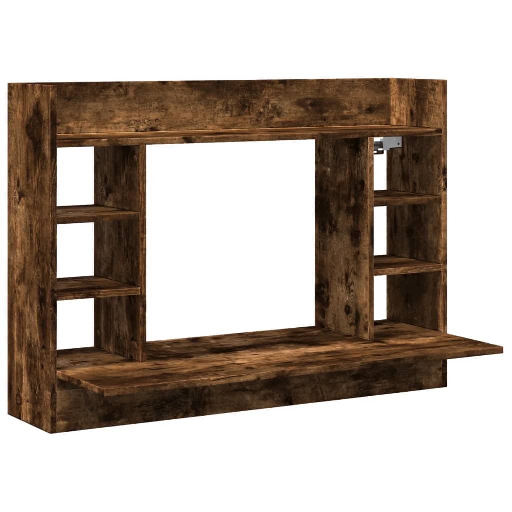 Scrivania a Parete Rovere Fumo 105x48x75cm Legno Multistrato - homemem39