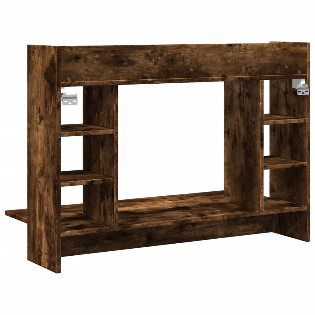 Scrivania a Parete Rovere Fumo 105x48x75cm Legno Multistrato - homemem39